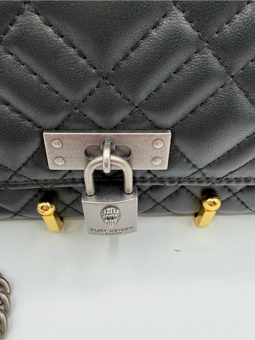 Kurt Geiger NWT Quilted Leather Chain Bag/Wallet